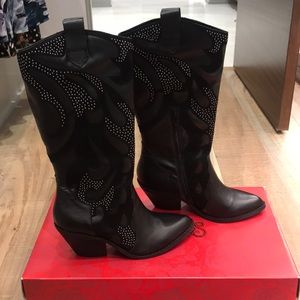 Carlos Santana Black Western Boot
